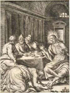 Maddalena ai piedi di Gesù in casa di Simone il Fariseo (dalla serie: La Passione di Nostro Signore Gesù Cristo)
